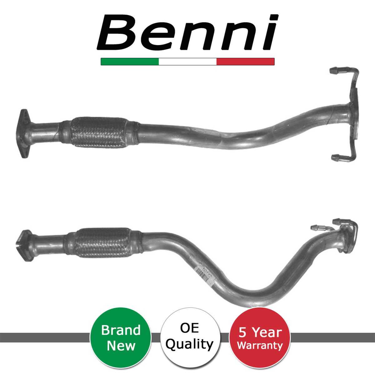 Exhaust Pipe Euro 4 Centre Benni Fits Hyundai Getz 20052009 1.0